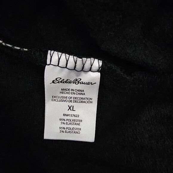 Eddie Bauer New Fleece Lounge High Waist Black Green Pocket Joggers Ladies 2 Pk - Picture 9 of 10